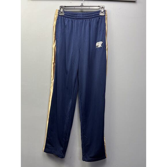 Georgia Southern Eagles Track Sweat Pants Mens Medium Blue Gold Stitched Pockets - Picture 1 of 6